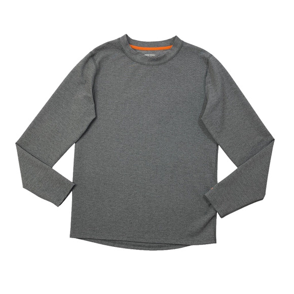 Omni-Wool Sweatshirt Mens L Large Grey Stretch Crewneck Long Sleeve Pullover - Picture 1 of 8